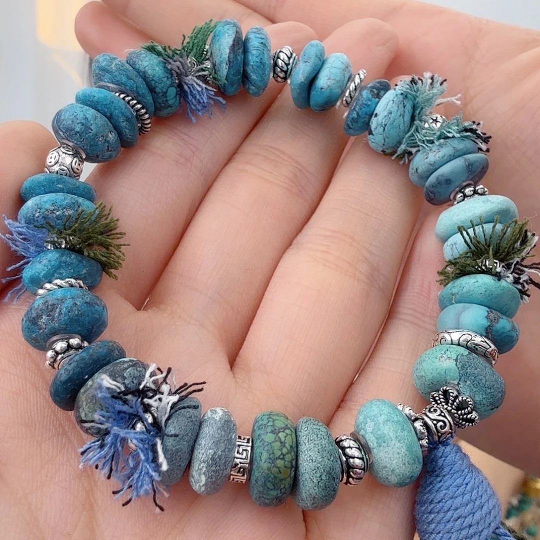 绿松石银S925镶嵌珠宝奇石