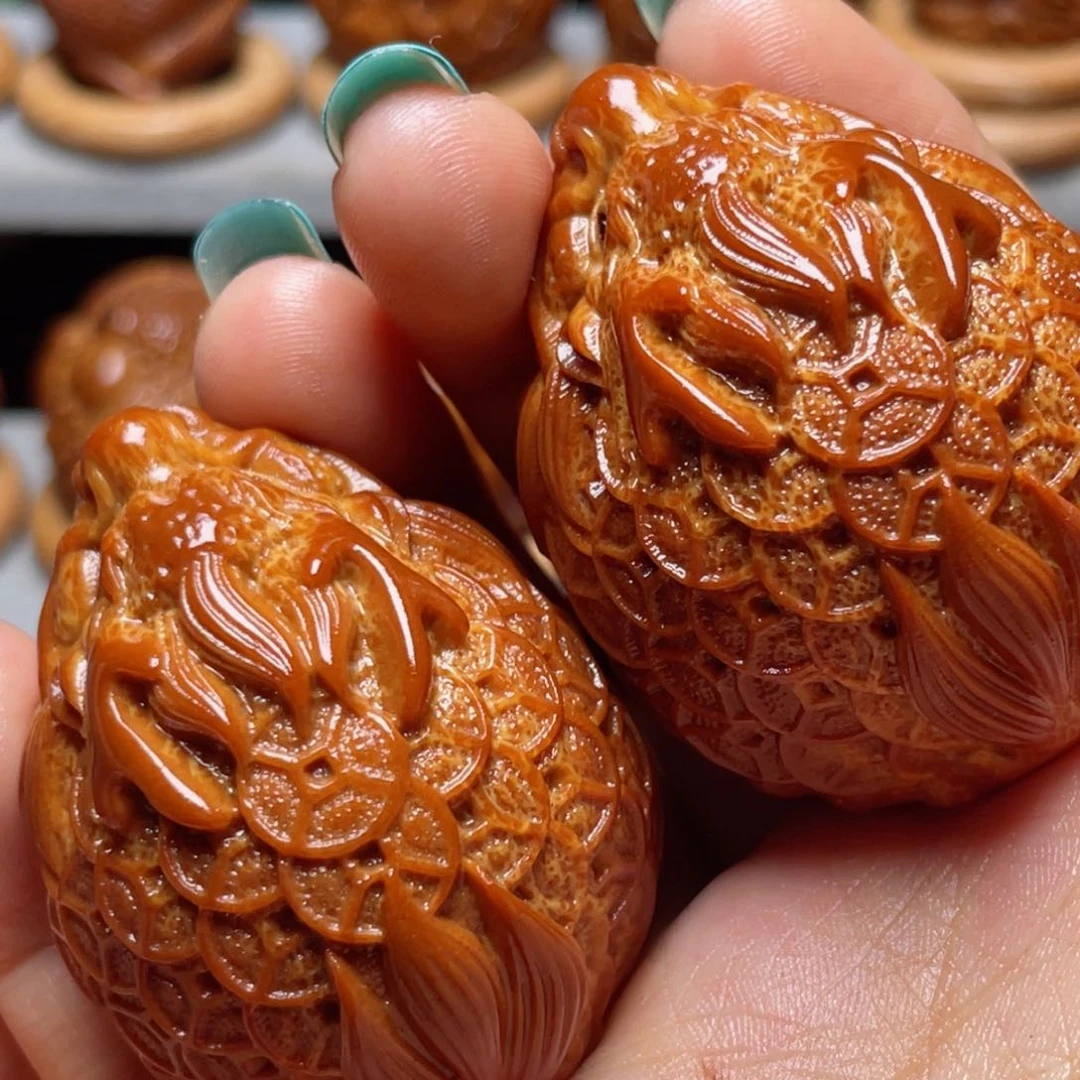 吊坠橄榄核金币龙龟手球3.5