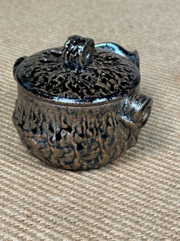 三木柴烧手捏宝瓶日式功夫茶具泡茶器传统韵味