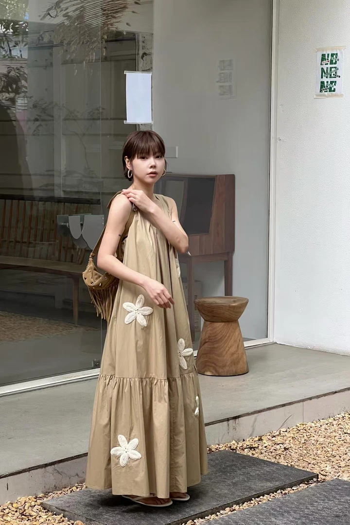 手工花花！有长款和短款可选连衣裙（UMA20381#）UMA