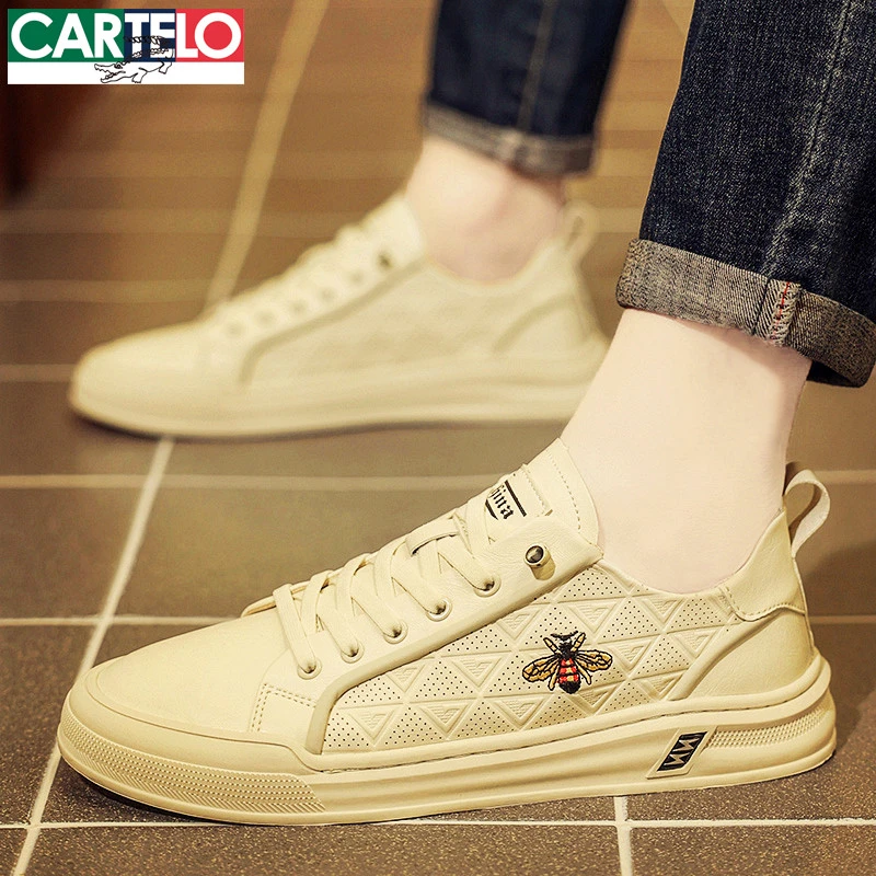 卡帝乐鳄鱼板鞋男鞋秋季透气高端休闲鞋2025新款爆款轻奢鞋子男士