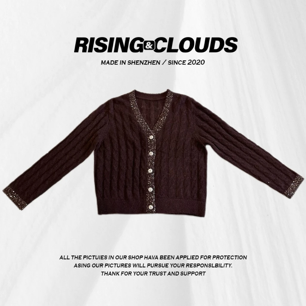 RISING&CLOUDS【小云姐】早秋休闲时尚珠片开衫080956