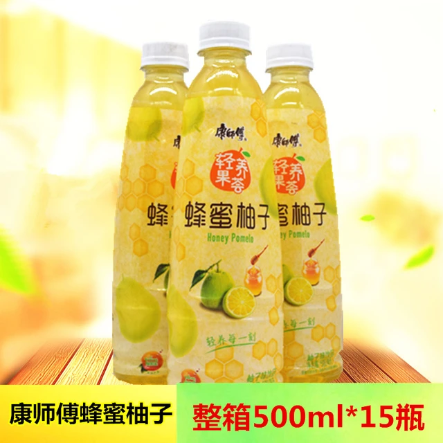 康师傅蜂蜜柚子茶 夏季果味饮品蜂蜜柚子500ml*5瓶 整箱多省包邮