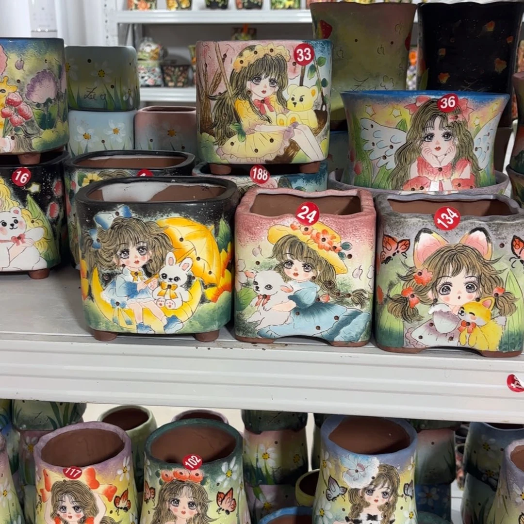 @****景德镇手绘花盆陶瓷