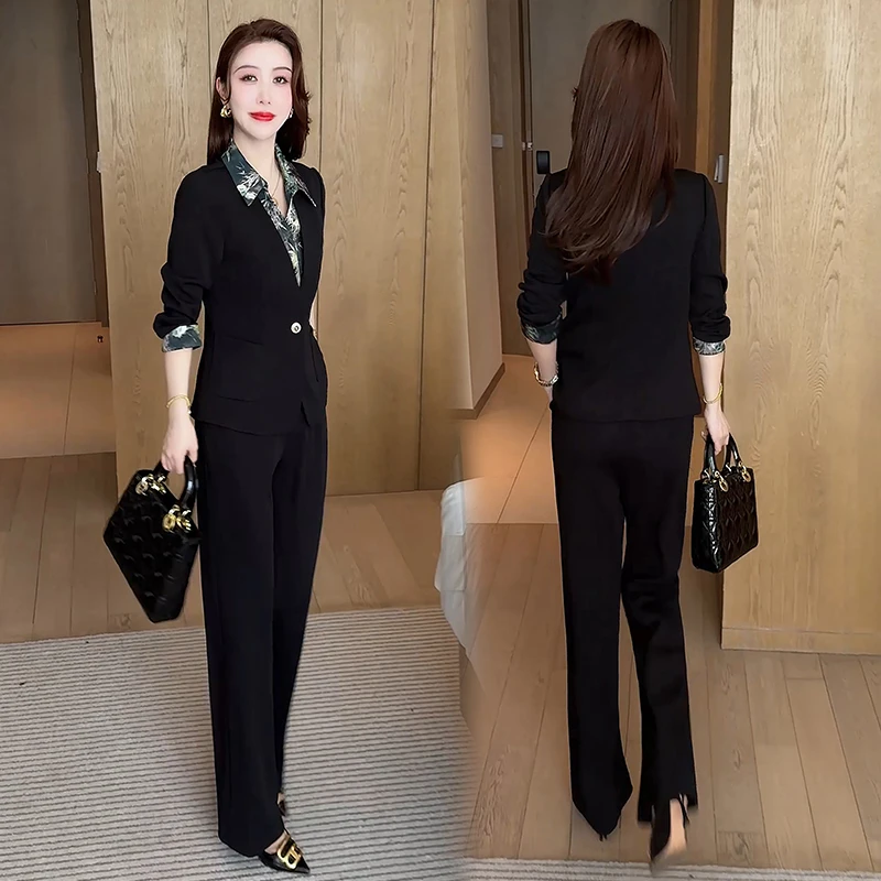 高级气质秋季新款时尚显瘦洋气上衣休闲气质高级感裤子两件套潮女