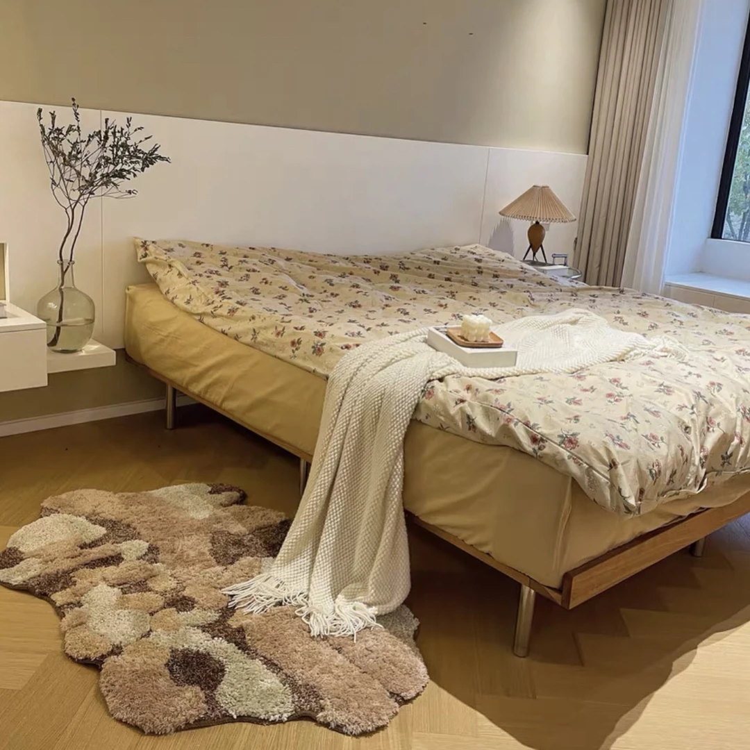 焦糖爱丽丝 100*160 秋冬棕色高级不规则大地毯