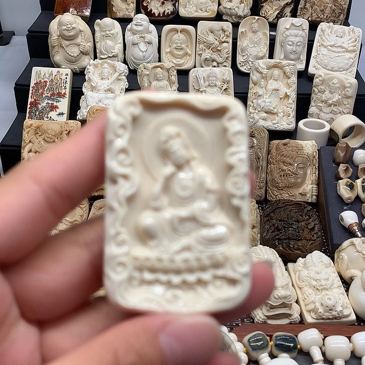 手串/手链/手镯猛犸象牙观音吊坠牌漏