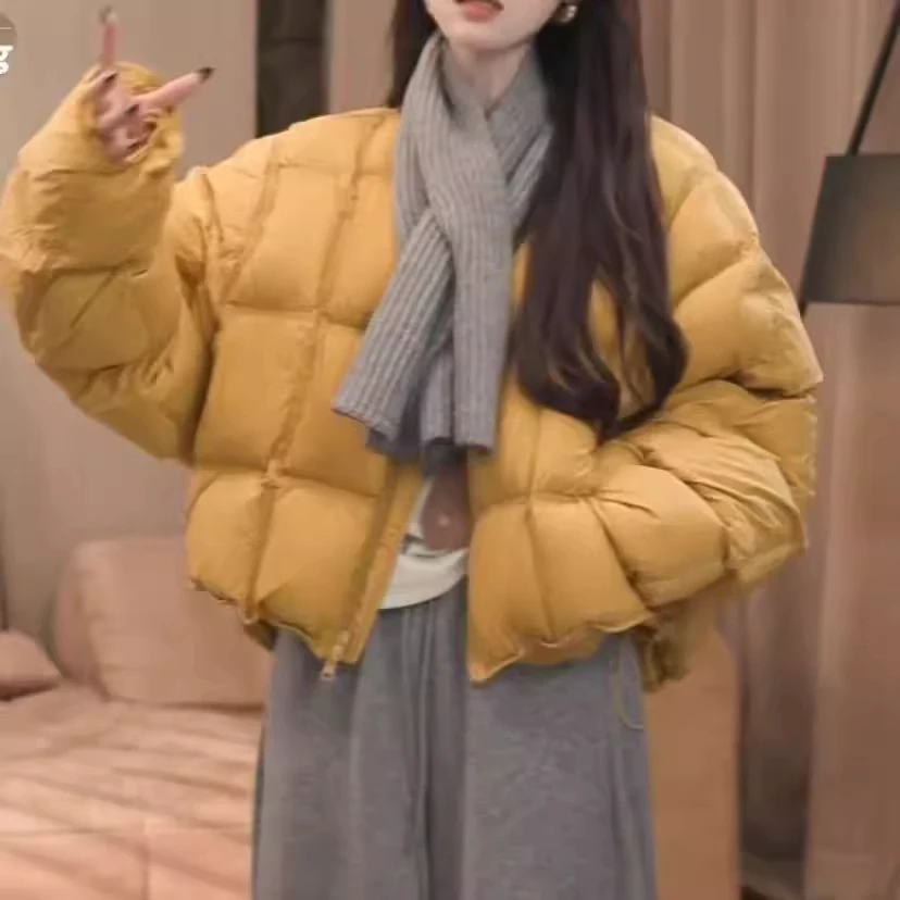 韩版2025冬季新款宽松保暖加厚棉服女大码显瘦洋气短款潮流面包服