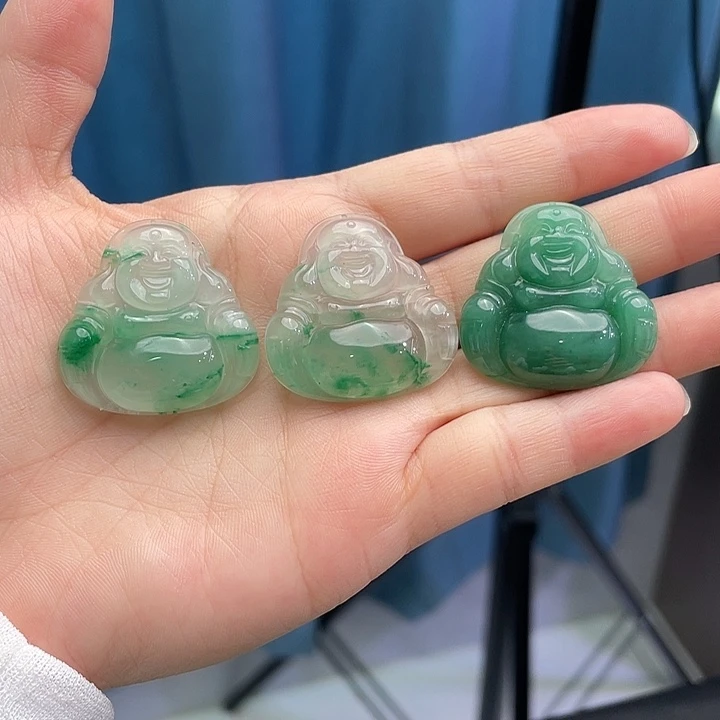 石英质玉（非洲翠）未镶嵌吊坠(不含链)
