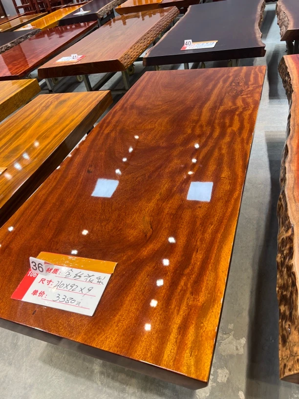 金丝花大板桌l210×92×9