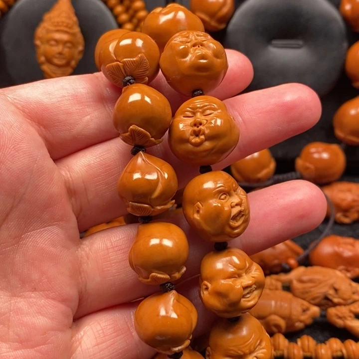 爱****橄榄核手串13桃子➕新百态