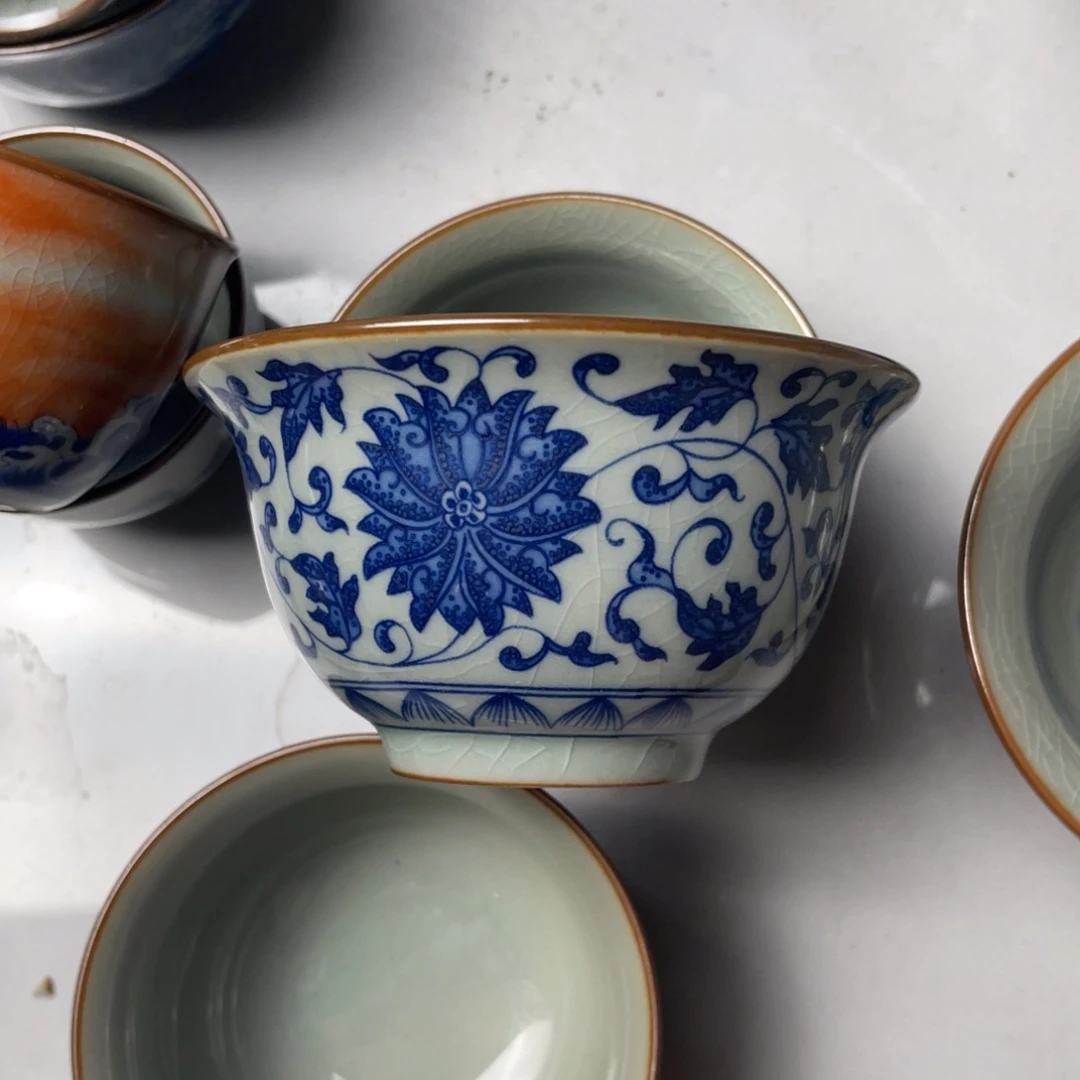 青花缠枝莲压手杯hhhhhhh