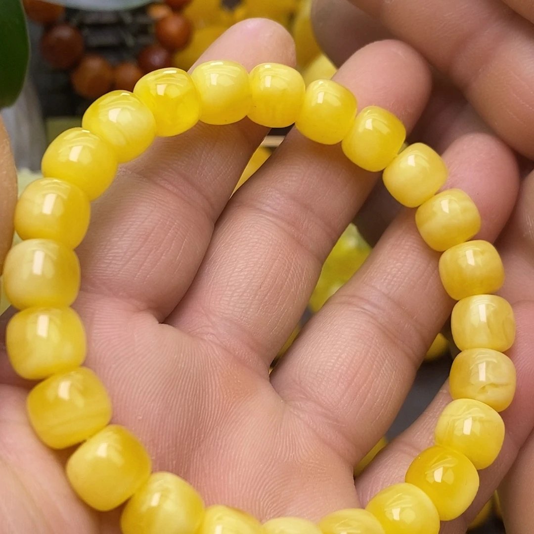 蜜蜡未镶嵌珠宝奇石精工老型珠手串