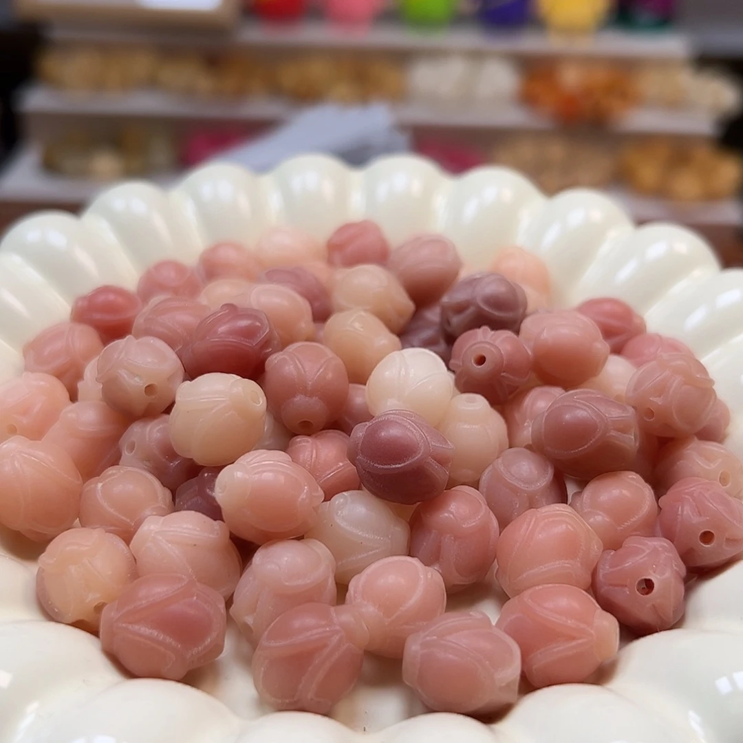 手串菩提根/象牙果卡14粉色玉兰23颗