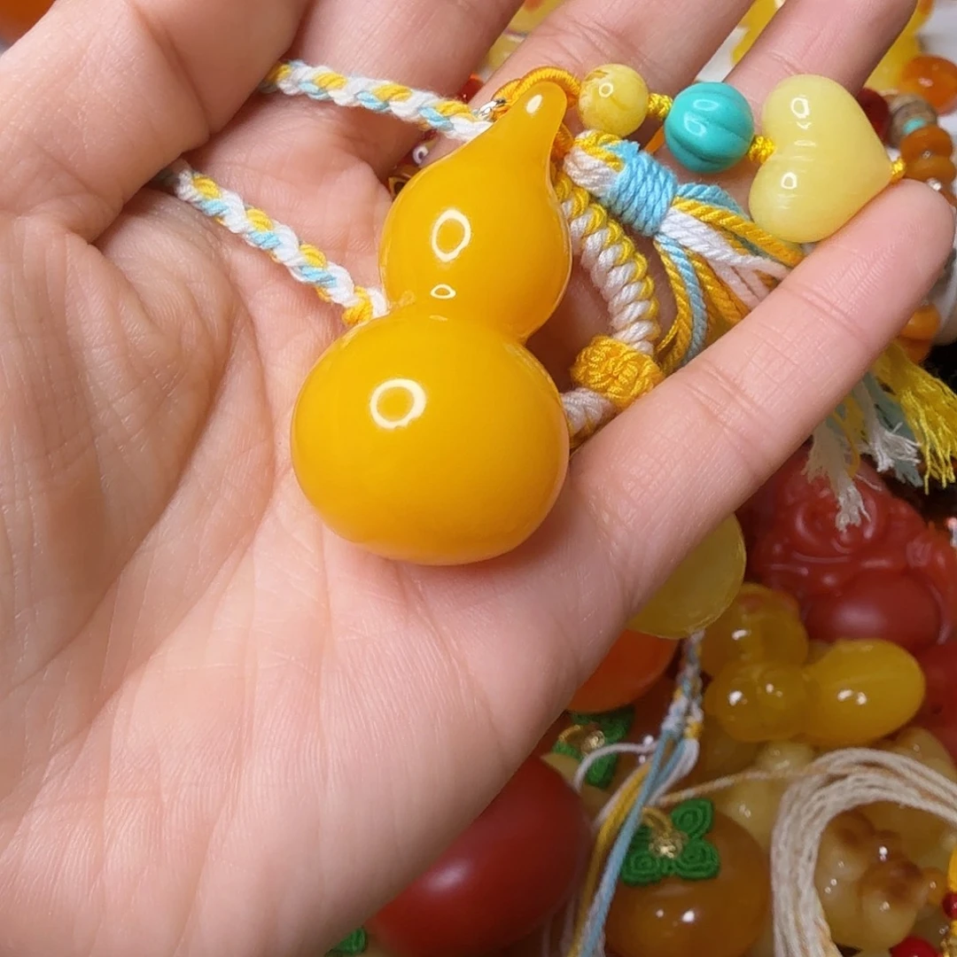 *****非金属葫芦毛衣链单颗换深色葫芦