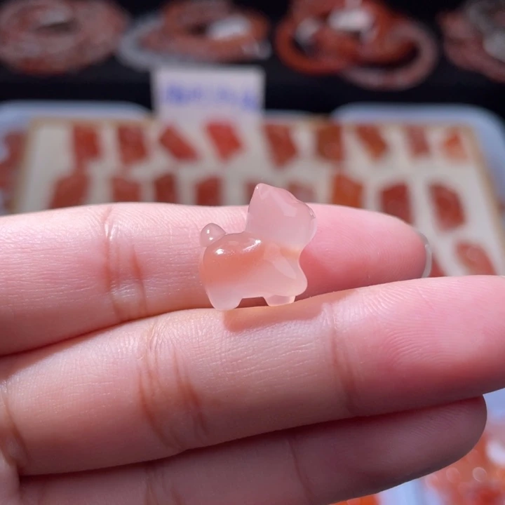 南红玛瑙配饰未镶嵌溜达猫打孔备注1541