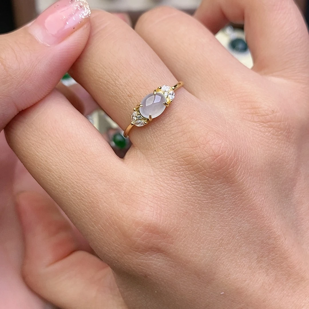 翡翠银S925镶嵌戒指