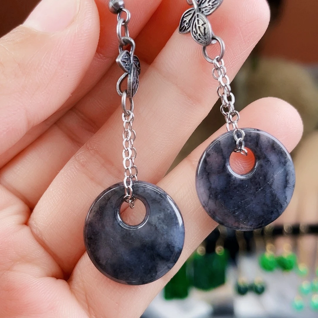 翡翠未镶嵌耳饰饰品