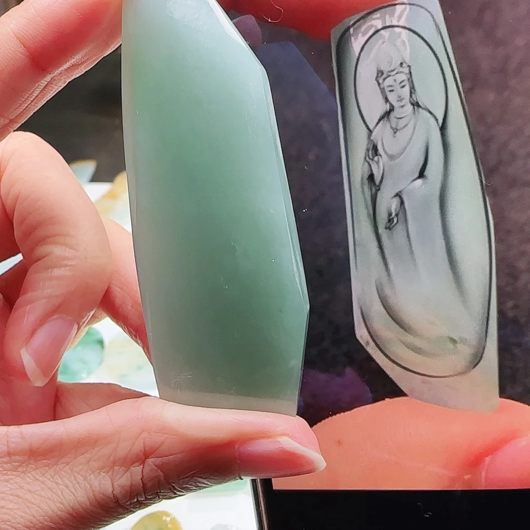 定制翡翠未镶嵌缅甸翡翠挂件