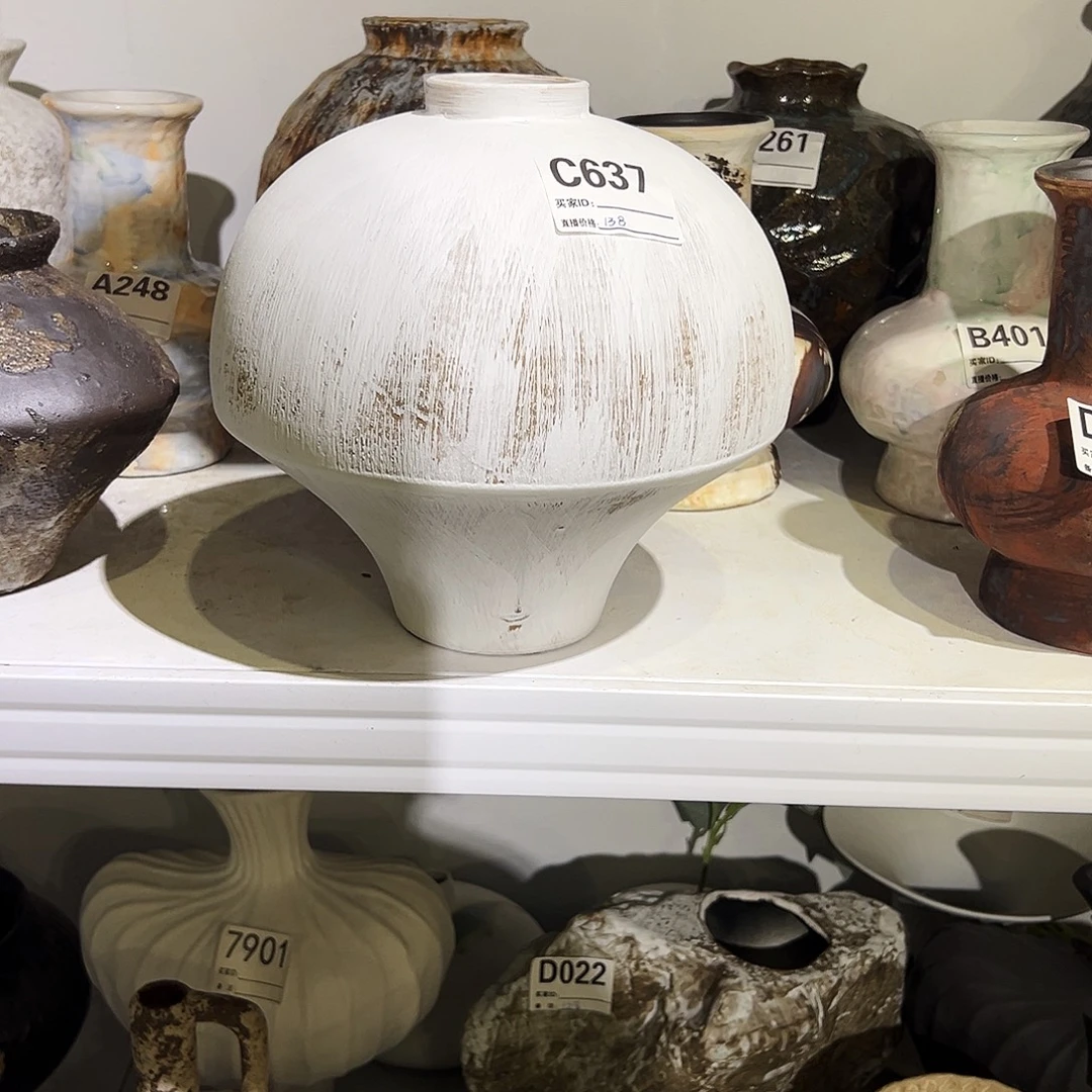 ღ***࿐瓶C637高23口5陶瓷花瓶无孔