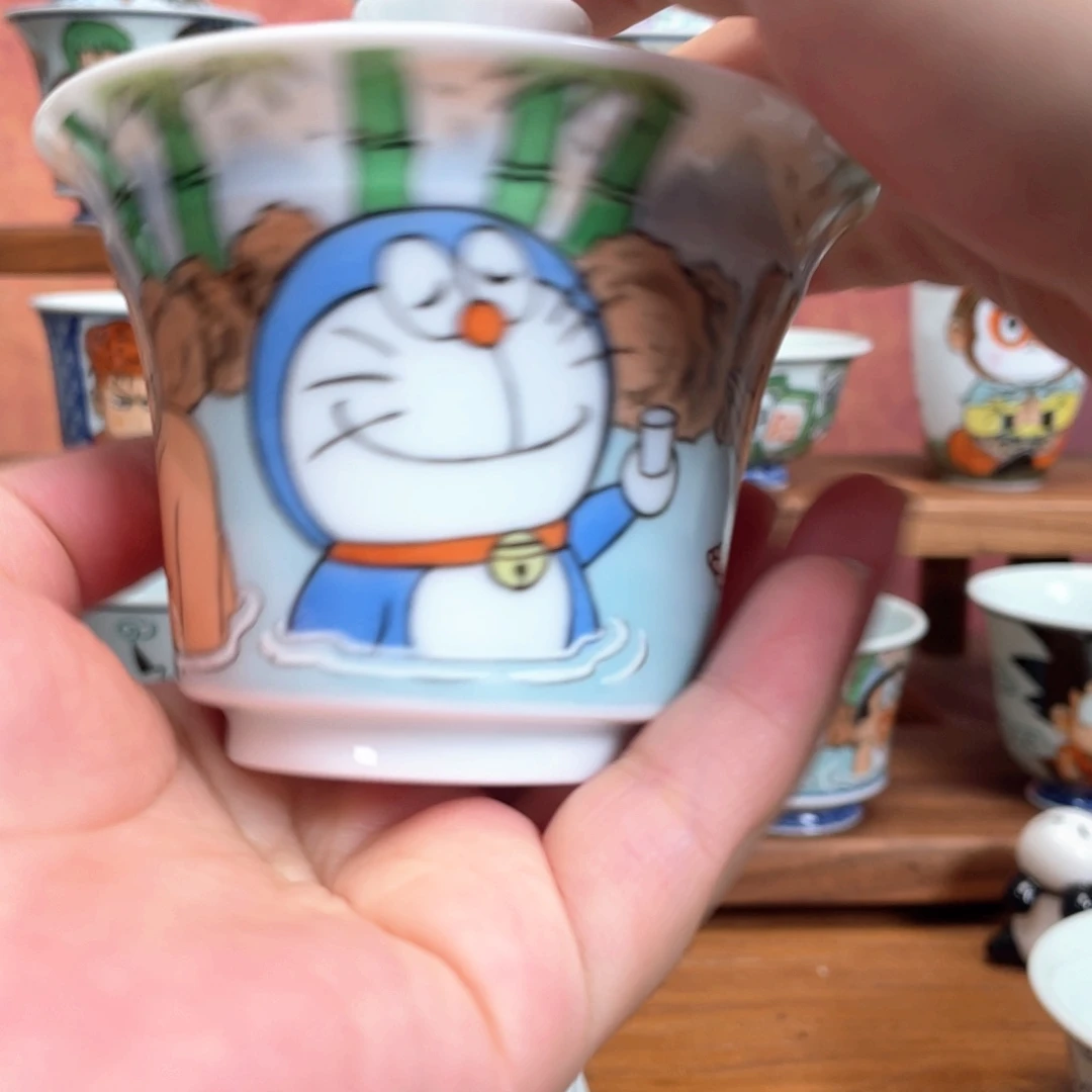 焦***大宫九陶瓷手绘盖碗