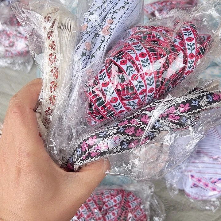 特价刺绣丝带4色各50码材料