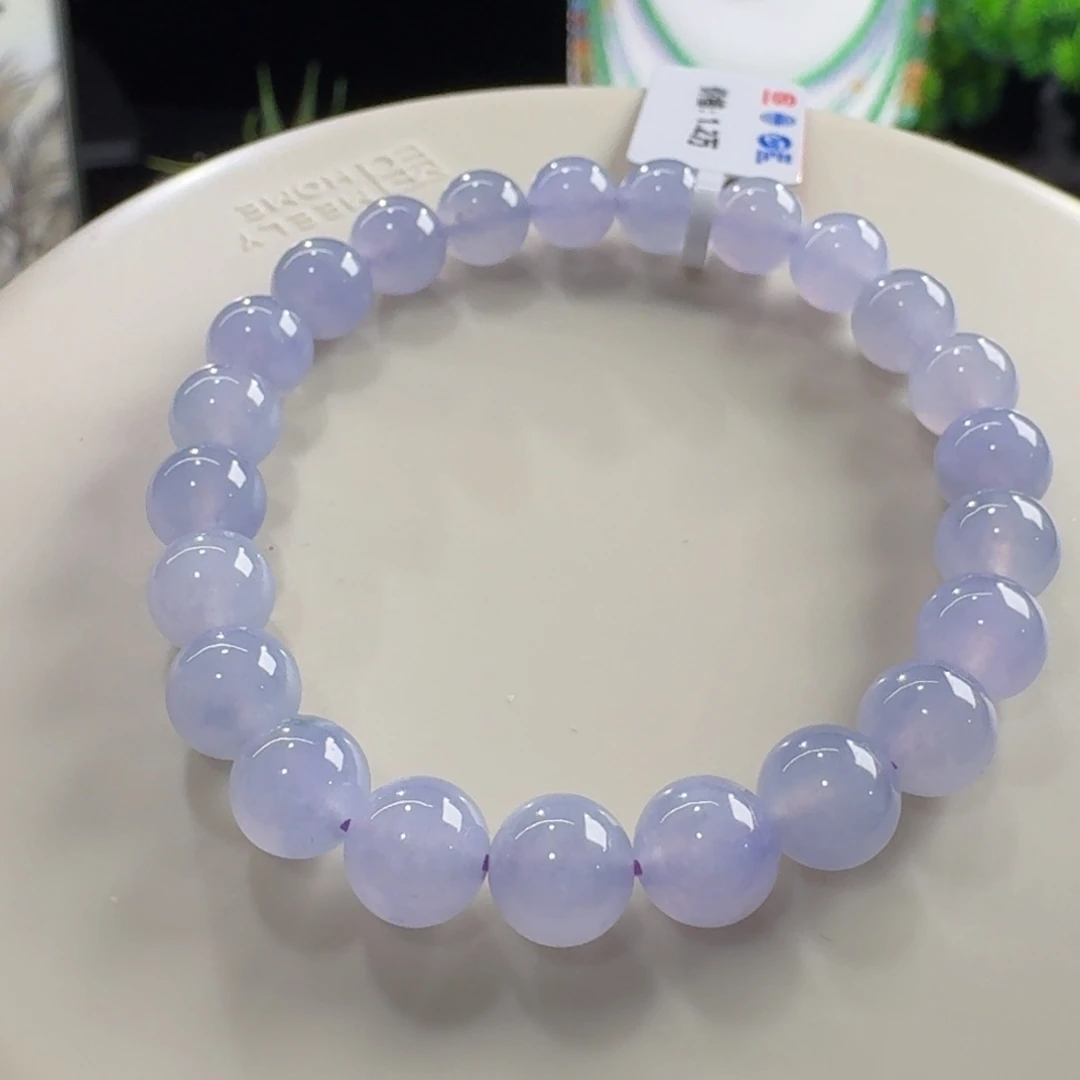 翡翠未镶嵌手链性价比超高！！！力推！冰紫单圈卡7.8mm