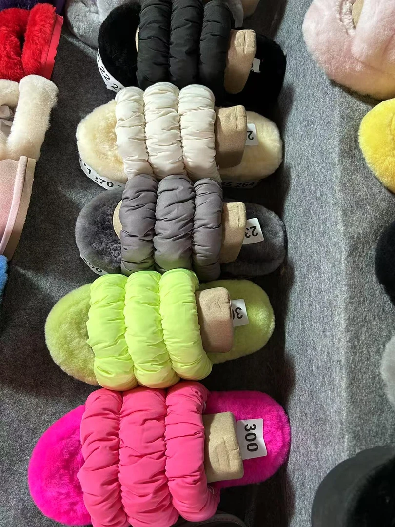 羊毛厚底时尚凉鞋(脚背高脚宽脚胖加大一码)