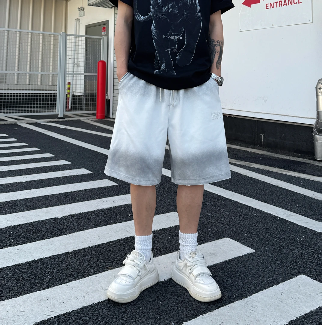 【PZ】2025夏季新款美潮简约晕染工艺多色短裤