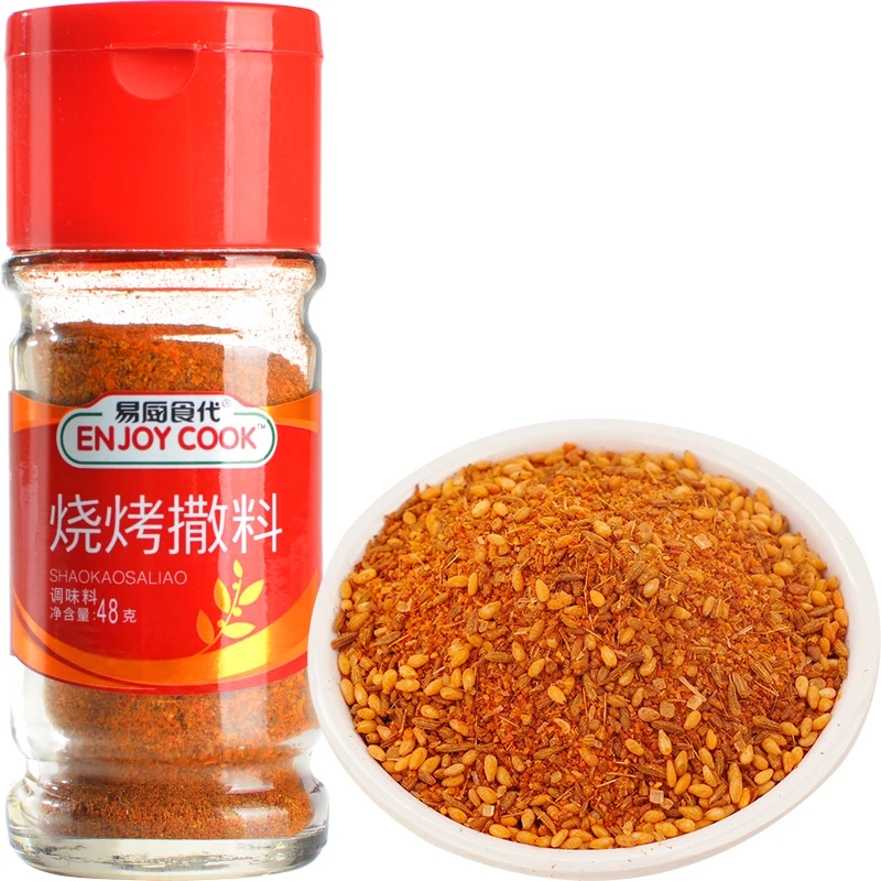易厨食代烧烤撒料家庭烧烤料烤肉炸鸡蘸料新疆味道羊肉串瓶装48g