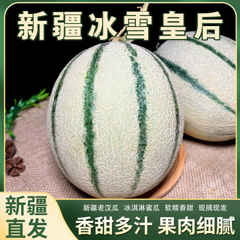 【新疆直发顺丰空运】新疆老汉瓜冰雪皇后哈密瓜香甜新鲜当季水果