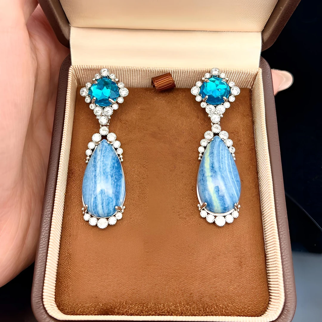 铜合金锆石耳饰 耳环轻奢精致百搭时尚耳饰