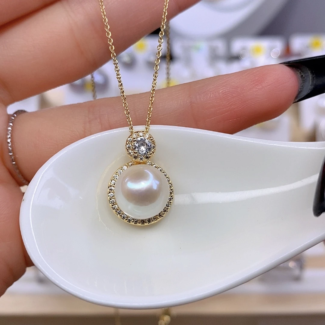 颈饰合金淡水珍珠F