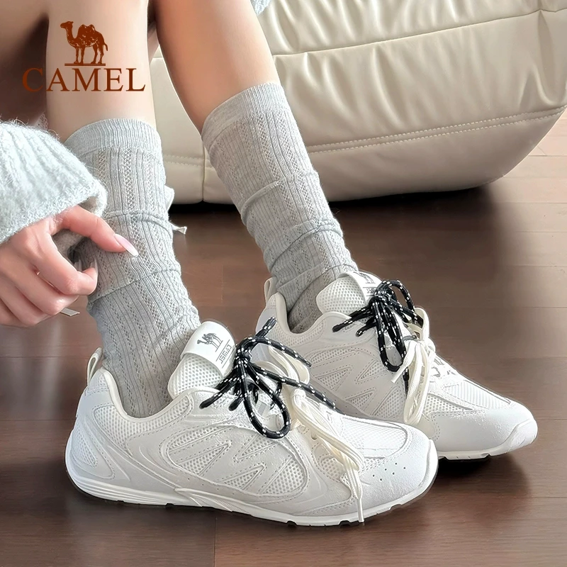 骆驼薄底鞋流年2025春季新款防滑耐磨德训鞋舒适时尚复古休闲鞋女