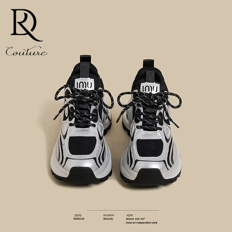 【DR官方正品】秋冬通勤~爆款厚底老爹鞋女2025春秋小个子增高炸街