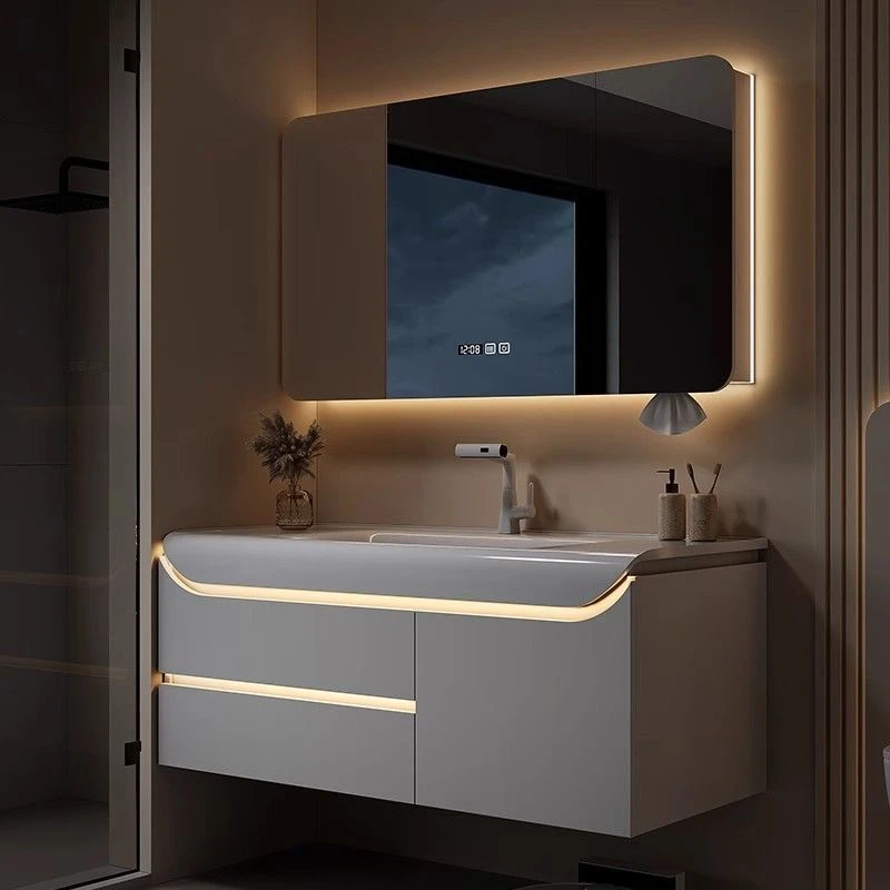 2025新款智能肤感洗脸盆一体卫生间组合浴室柜盆柜洗手池洗手洗漱