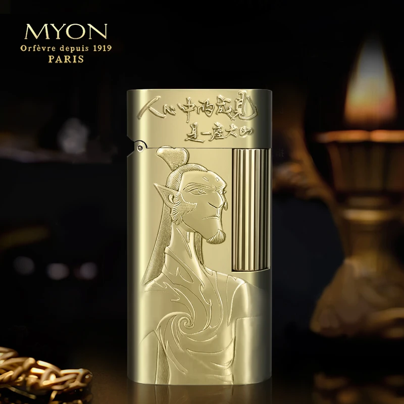 MYON爵士待机王申公豹铜款一机一码欧洲勉牌煤油打火机创意