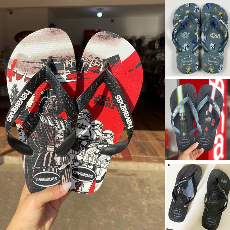 Havaianas/哈唯纳哈瓦那巴西人字拖鞋男星战防滑沙滩平底夹脚凉拖
