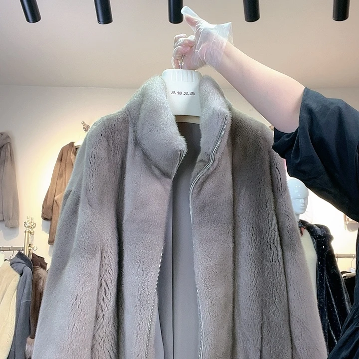 皮草大衣外套黑色