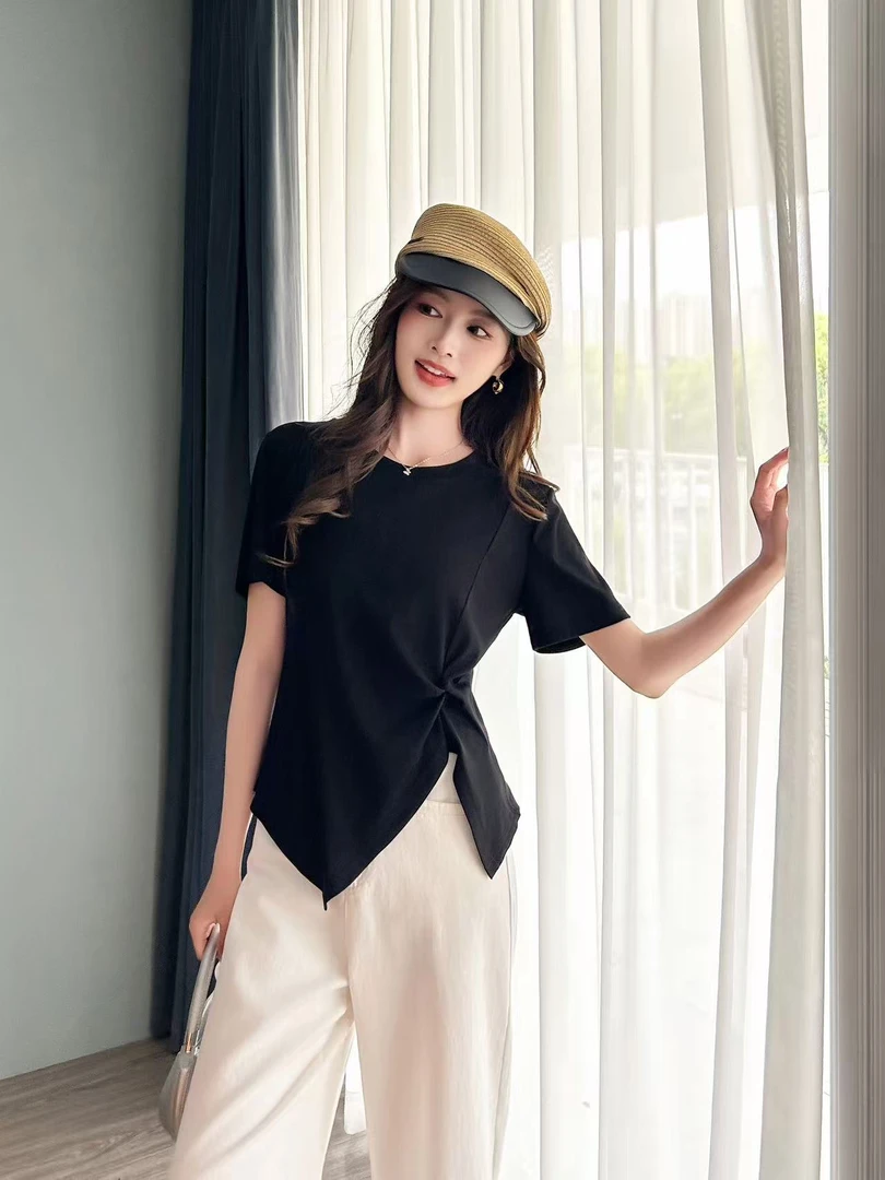 女款百搭短袖小衫259-561