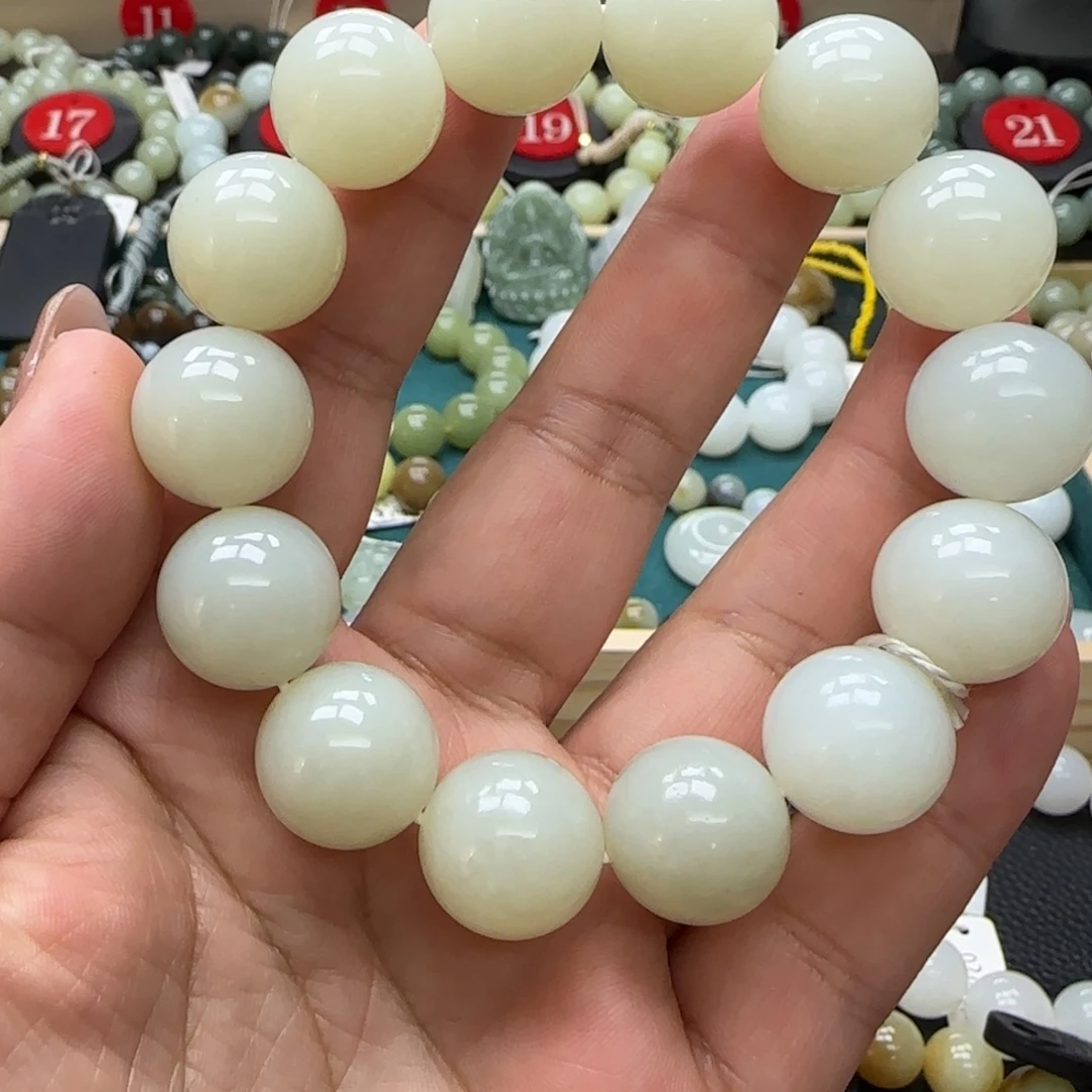 和田玉未镶嵌手链16