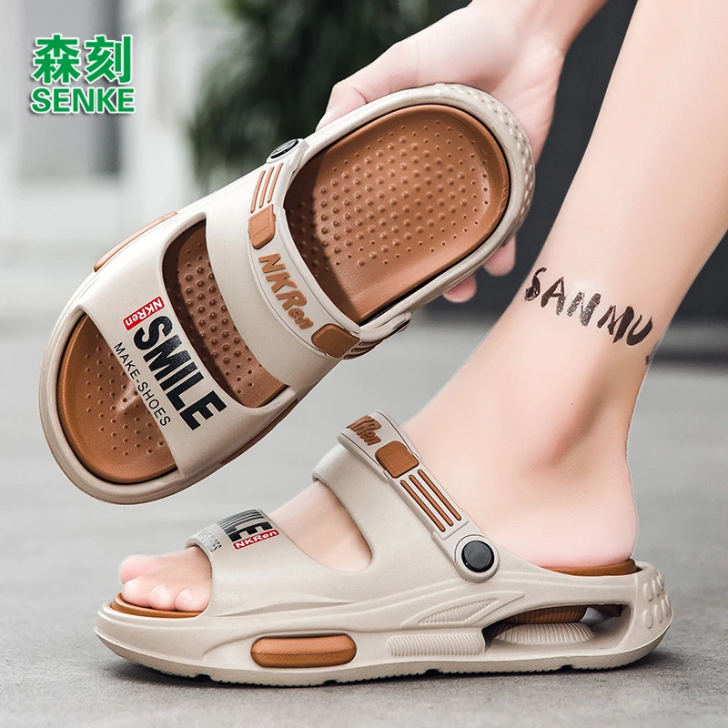 新款拖鞋男潮夏季高端时尚青少年踩屎感运动耐磨休闲工作鞋