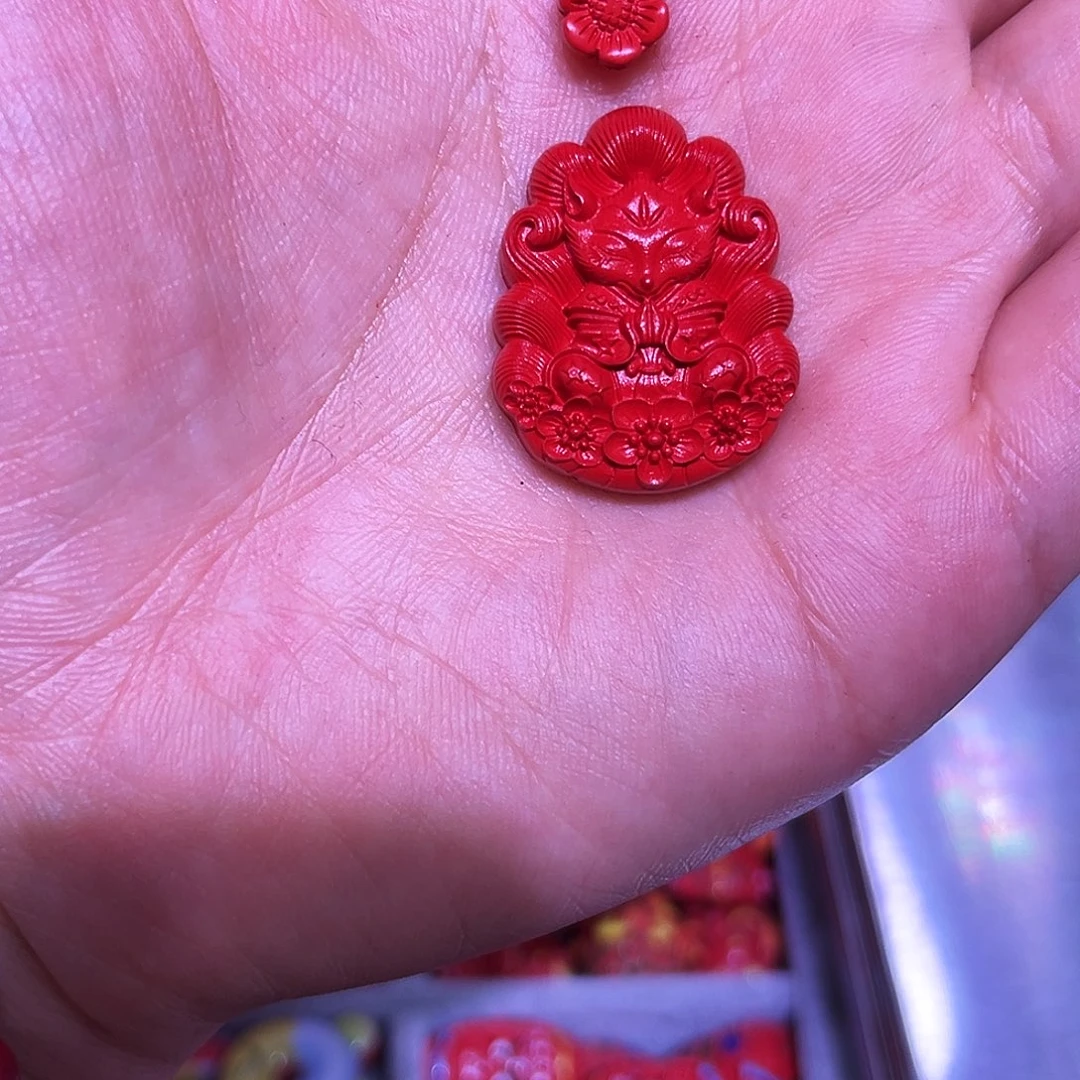 含辰砂工艺品水飞红砂小号凤九➕4元绳子