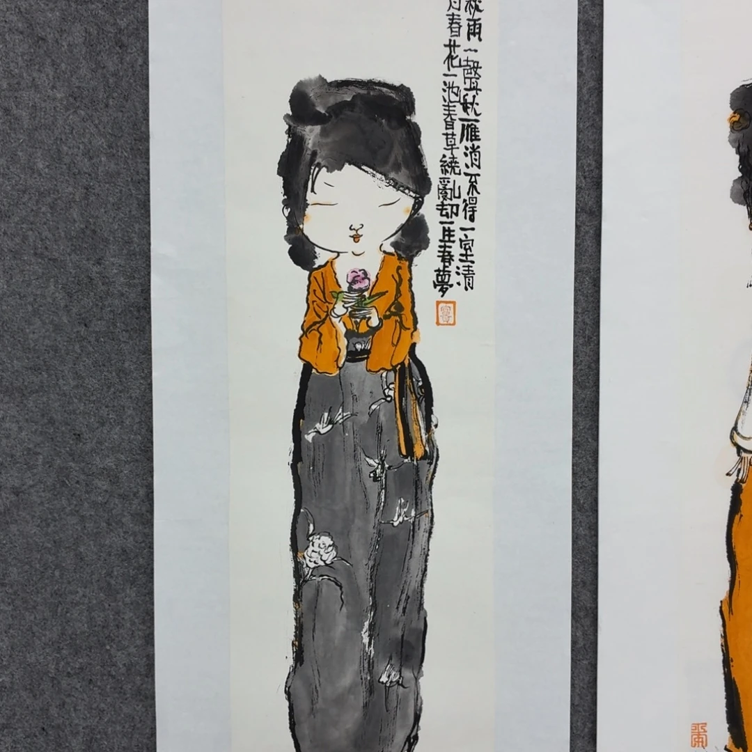 卡***哥国画宣纸和笔都有不同颜色