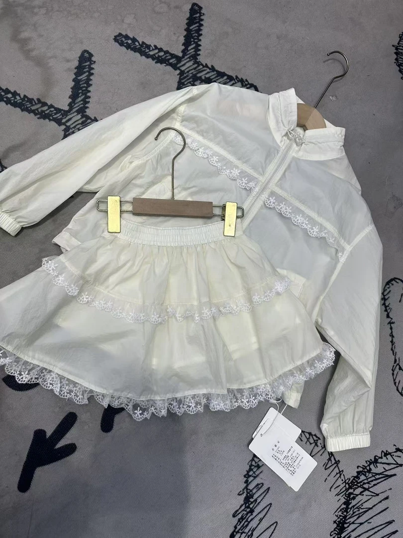 潮童蕾丝防晒套装3393