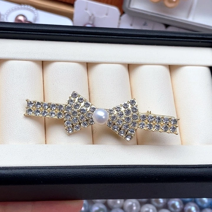 银S925镶嵌淡水珍珠颈饰