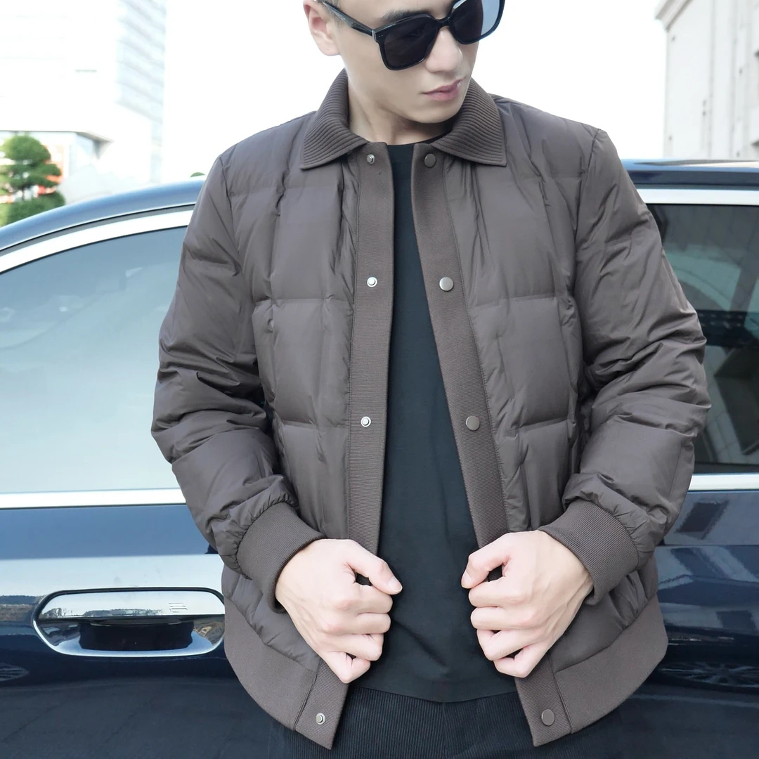 才子度CAIZIDU老钱风羽绒服新款轻奢高级感男士保暖羽绒外套潮款