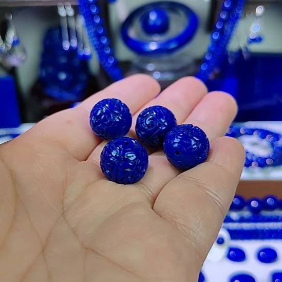 用***1青金石未镶嵌回纹