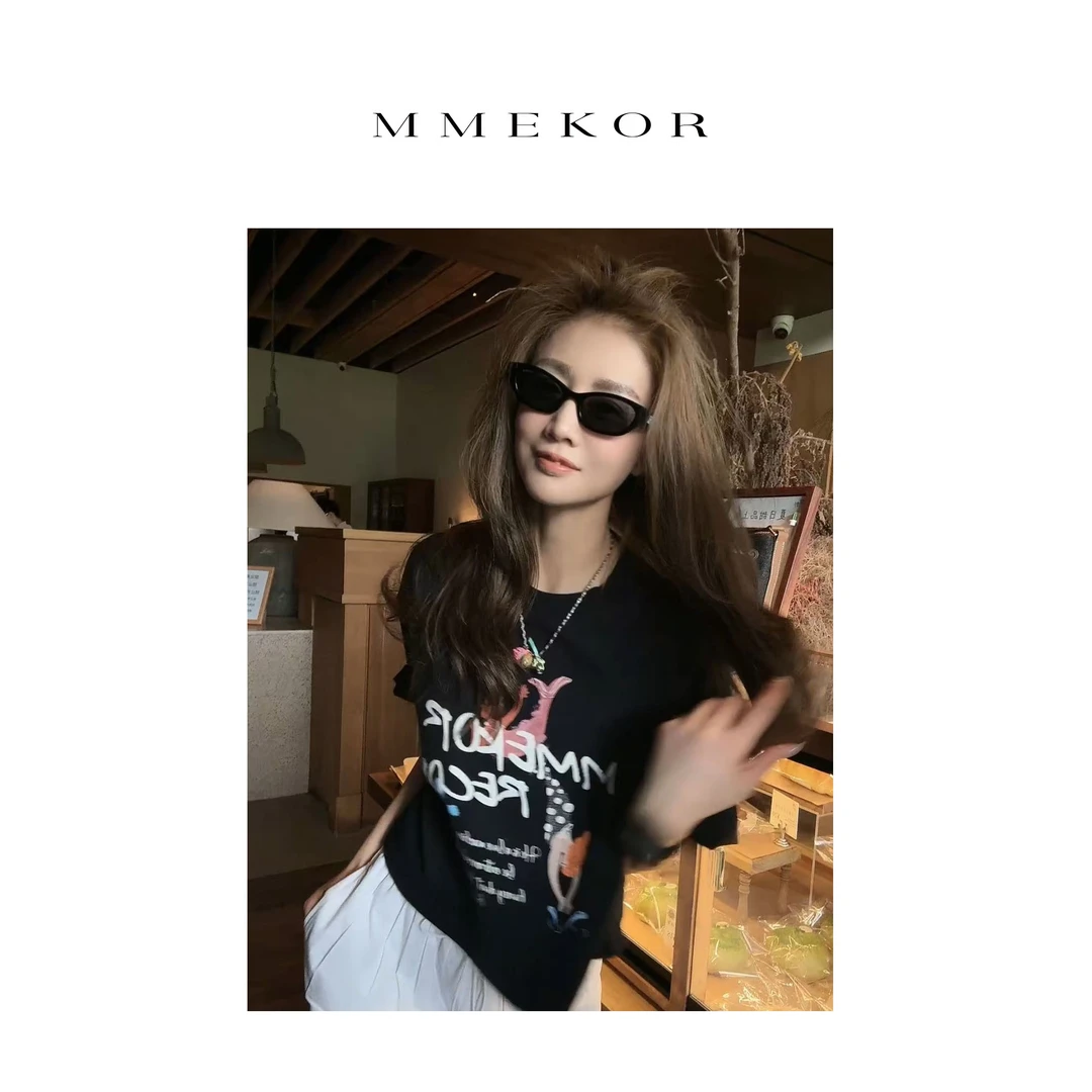 MMEKOR“美人鱼”T恤 2025新款活力常青藤百搭短袖 30110