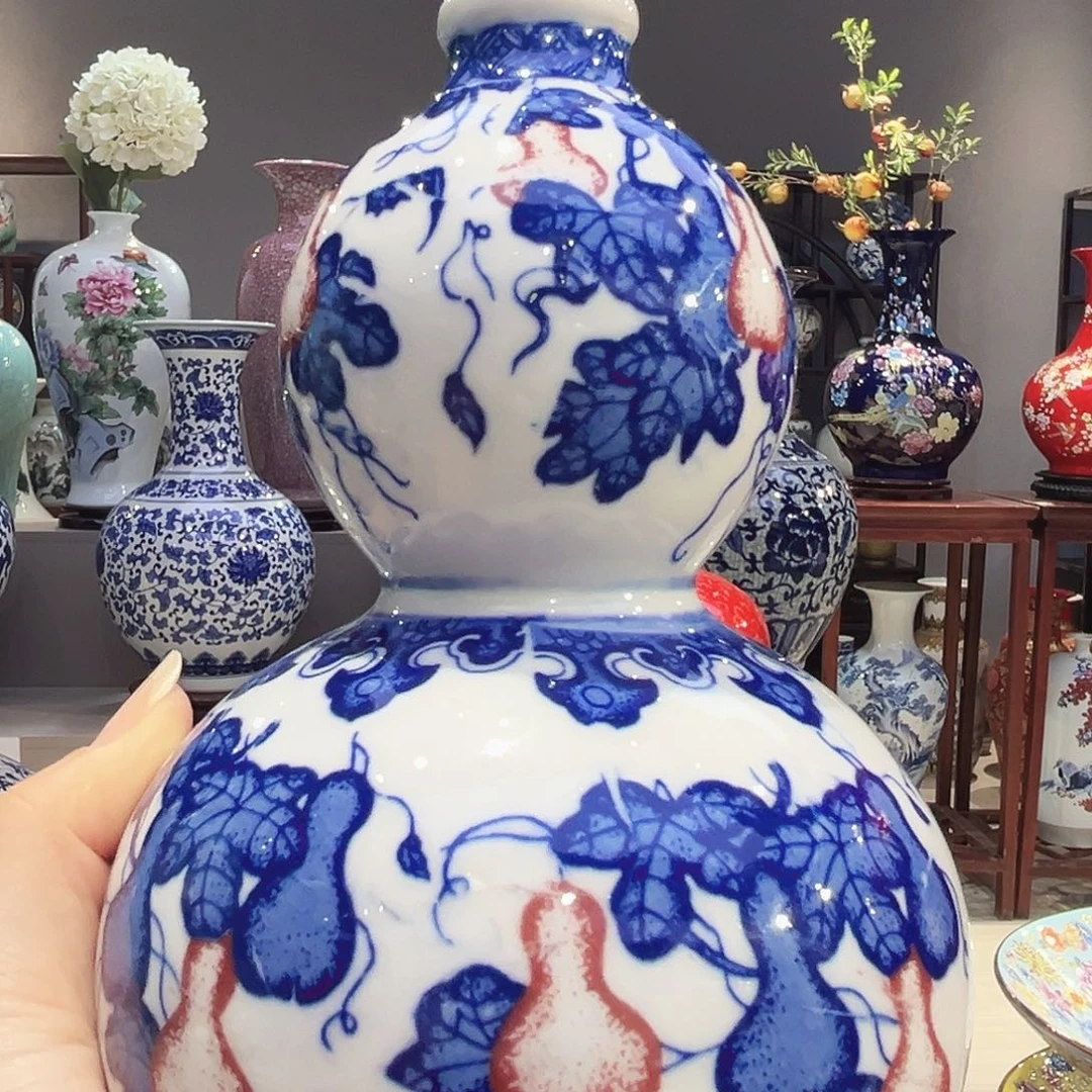 景德镇陶瓷花瓶23公分